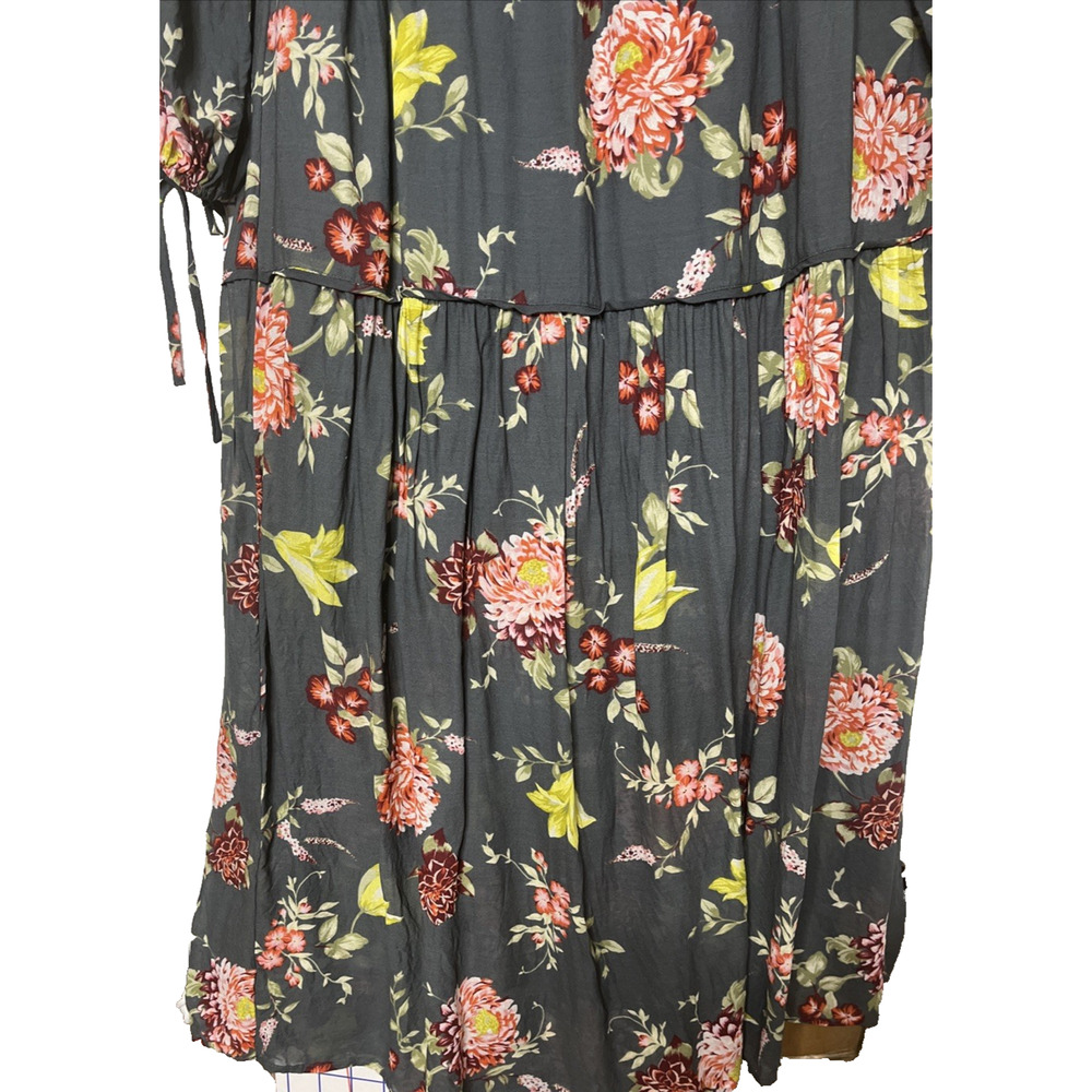 By Anthropologie S Evelin Floral Tiered Midi Dress - Picture 3 of 9